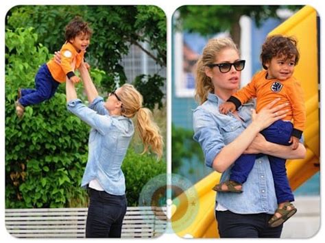 Doutzen Kroes And Son Phyllon Hit The Playground In Nyc