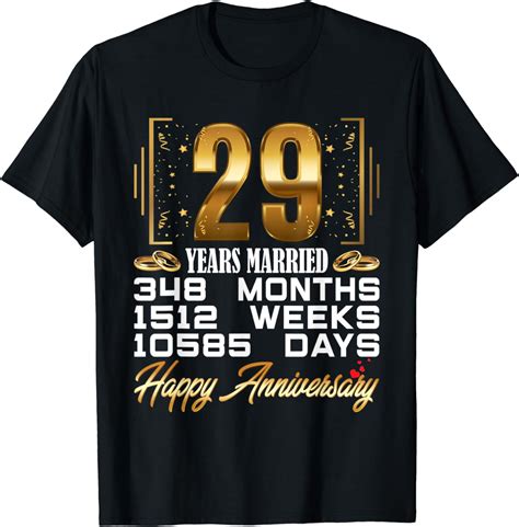 29 Years Married Funny 29th Wedding Anniversary T Shirt