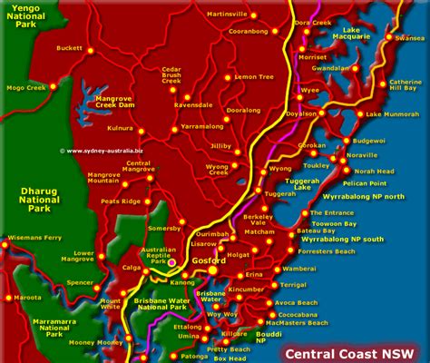 Map Of Nsw Coast
