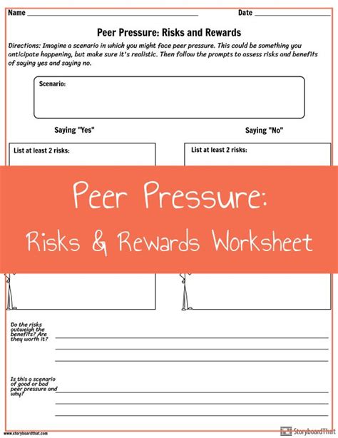 Peer Pressure Worksheets Studying Worksheets