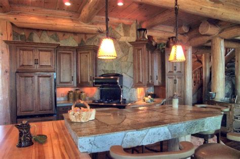 Log Home Kitchens North American Log Crafters Log Cabin Kitchens