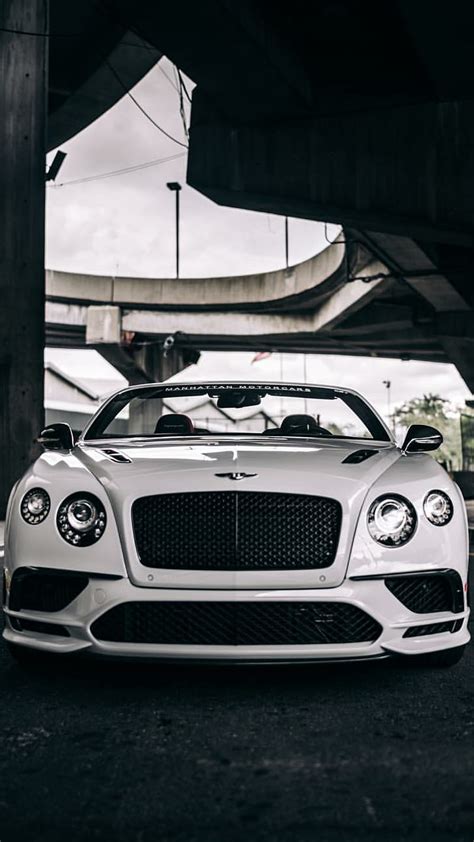 Iconic Front View Bentley Continental White Gt Car Hypercar