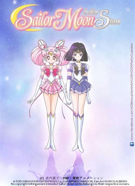 Sailor Chibi Moon And Sailor Saturn By Marco Albiero Sailor Moon Art Sailor Mini Moon Sailor