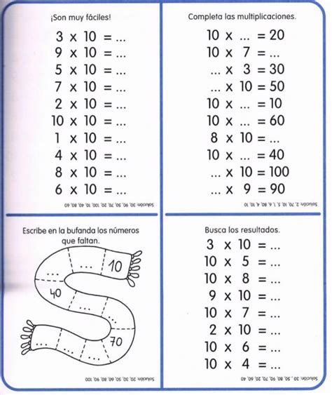 Cuadernillo De Las Tablas De Multiplicar Excelentes Actividades Porn