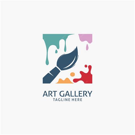 Дизайн логотипа художественной галереи Премиум векторы