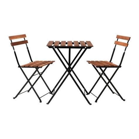 Ikea Tarno Table And 2 Chairs Acacia Steel Uk Garden