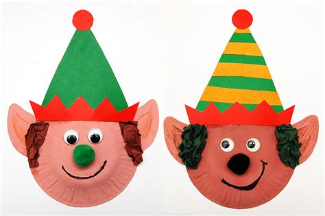 Paper Plate Christmas Elves Kids Crafts Fun Craft Ideas