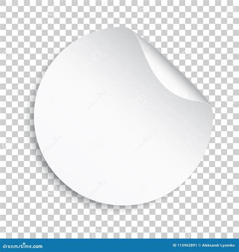 Blank Sticker Icon Empty Promotional Label With Peel Off Corner Stock