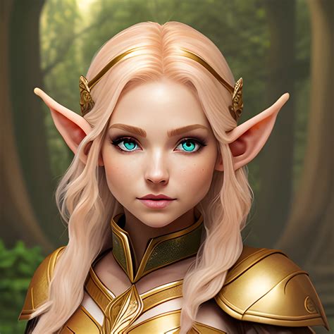 Elf Female Ranger Priestess Hair Rose Short Skin Color Peac