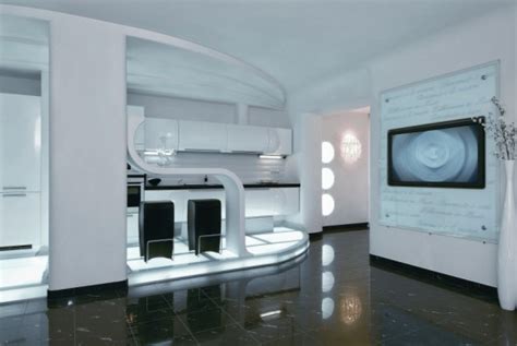 Futuristic Apartment Interior That Reminds A Salt Cave