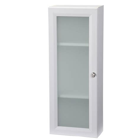 Bathroom Storage Wall White Cabinet Glacier Bay Modular Wood Frosted