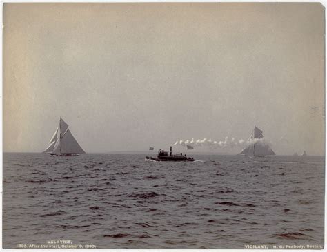 1893 AMERICA S CUP SAILBOATS VALKYRIE VIGILANT ANTIQUE PHOTO H G