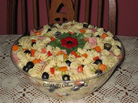 Filled with crisp veggies and fresh herbs, it's just as delicious as. My Cuban Traumas: Pasta Salad