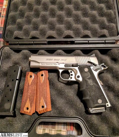 Armslist For Sale Desert Eagle 1911c Stainless W Laser Grips