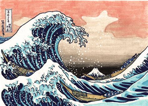 🔥 [43+] Great Wave Off Kanagawa Wallpaper | WallpaperSafari gambar png
