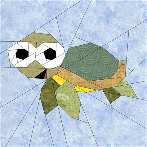 Turtle Pattern On Paper Pieced Quilt Patterns Paper