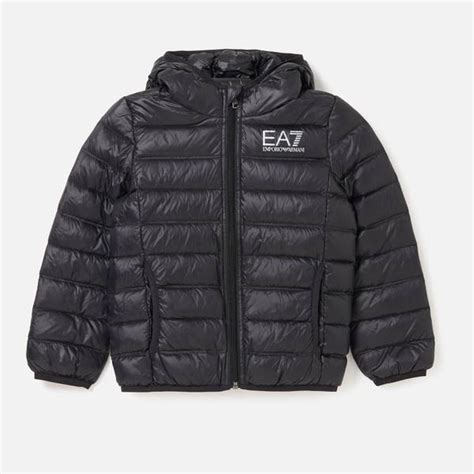 Ea7 Boys Sporty Core Identity Hooded Jacket Black