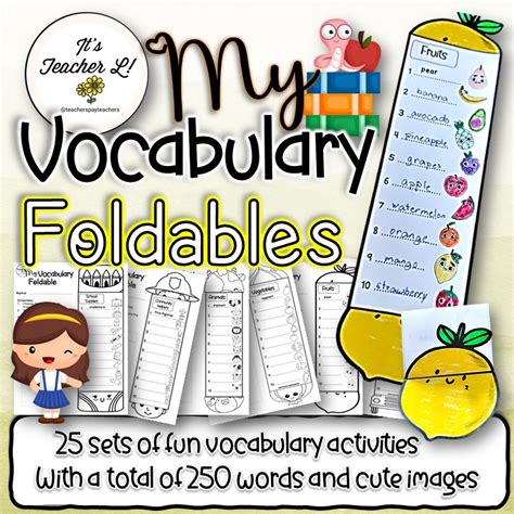 My Vocabulary Foldables Vol 1 Made By Teachers