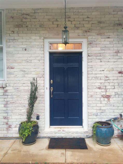 Brick wall black color paint astonishing painted interior brick home improvement brickwork. White was on 100 year old red brick, with a Blue door. 90% ...