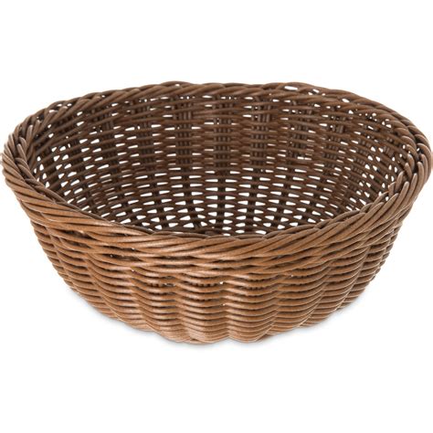 For a small basket, cut each length to 30 centimeter (11.8 in). 655325 - Woven Baskets Round Basket 9" - Tan | Carlisle ...