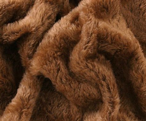 Mohair Teddy Bear Fabric Caramel On Brown 20mm Whirl Amazing Craft
