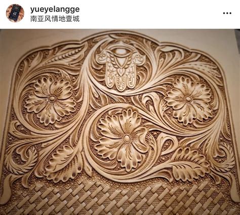 Tooled Floral Pattern Leather Carving Leather Art Leather Tooling