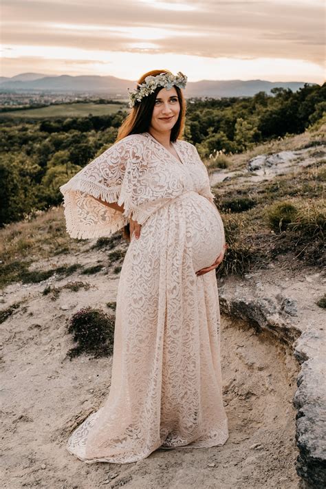 Bohemian Maternity Dress For Pregnancy Photoshoot Elope Dress Etsy