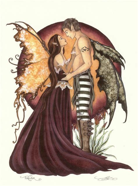 Amy Brown Fairy Print Couple Boy Girl Forever Wedding Amy Brown