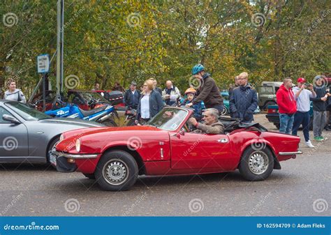 Classic British Small Sporting Car Mg Spitfire At A Car Show Editorial