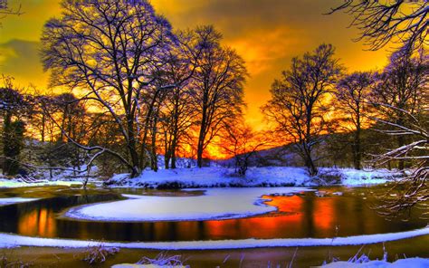 Winter Sunset Wallpapers Wallpaper Cave