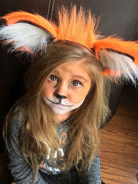 Easy Little Girl Fox Makeup And Headband Fox Halloween Halloween Make