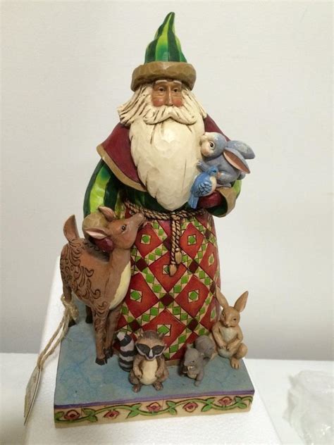 Jim Shore Woodland Christmas Santa With Animals Figurine 4005275 Nib