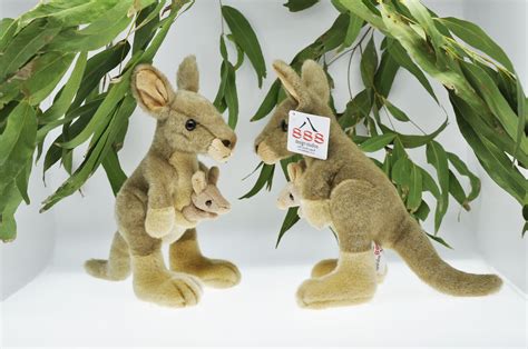 Kangaroo Plush Toy With Kangaroo Baby Etsy Australia