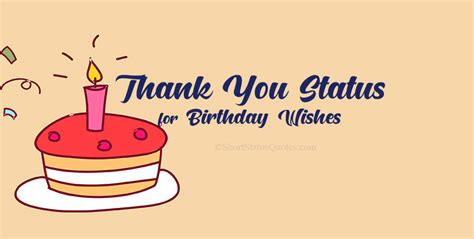 65 Thank You Status For Birthday Wishes And T Festifit