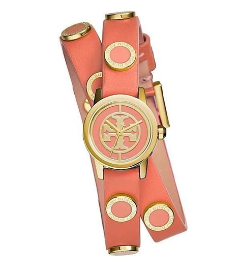 Tory Burch Reva Mini Double Wrap Leather And Gold Watch 595 New In Box 796483160637 Ebay