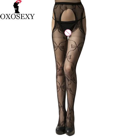 2018 Hollow Out Tights Sexy Stockings Female Thigh High Fishnet