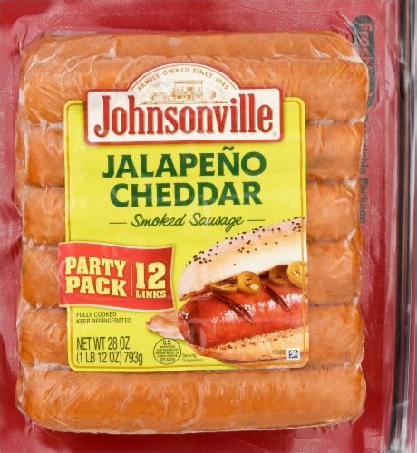 Johnsonville Jalapeno Cheddar Smoked Sausages 12 Ct 175 Lb Kroger