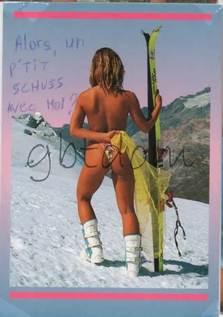 TOPLESS BLONDE GIRL On Ski Slope Nude Naturist Naked Gymnosophy