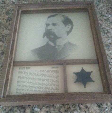 Old West Wyatt Earp Memorabilia Antique Reproduction Photo Shadow Box