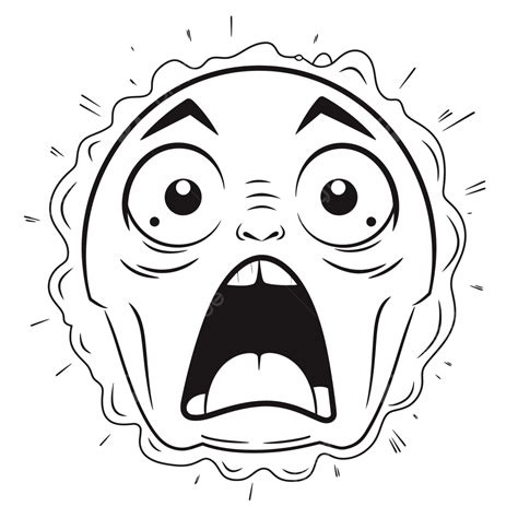 Shocked Face Drawing Image Price 1 Credit Usd 1 Outline Sketch Vector