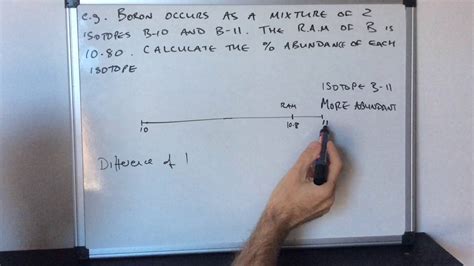 What the atomic mass represents. Calculating the abundance of isotopes from the relative ...