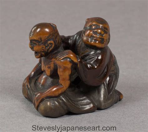 Where netsuke differs from other miniature sculpture is that they are essentially functional objects and therefore have certain constraints placed on their design. JAPANESE EDO PERIOD WOOD AND LACQUER NETSUKE OF THE BLIND ...