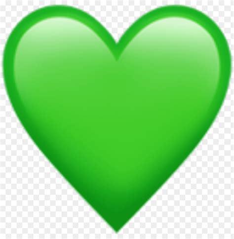 Free Download HD PNG Iphone Emoji Heart Green Clip Transparent Library Green Heart Emoji PNG