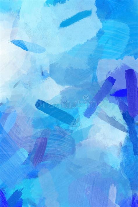 Blue Paint Strokes Abstract Pattern Background Stock Illustration