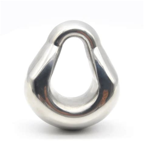 Stainless Steel Ball Stretcher Metal Penis Pendant Cock Lock Ring Adult