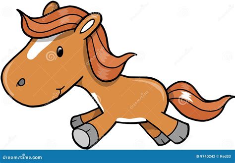 Pony Vector Cartoon Little Horse Baby And Girlish Character With