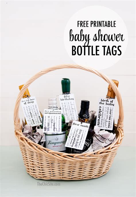 All you would need are mason jars , paper, string , a personalized tag, and the here are several free recipe templates from canva. Baby Shower Gift Tags - The Chic Site