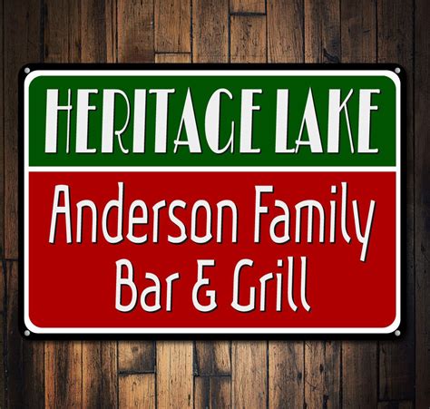 Bar And Grill Sign Custom Lake House Sign Lake Location Sign Etsy