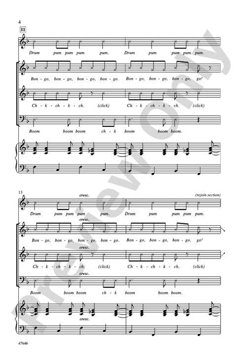 Bang The Drum All Day Sab Choral Octavo Todd Rundgren Digital Sheet Music Download