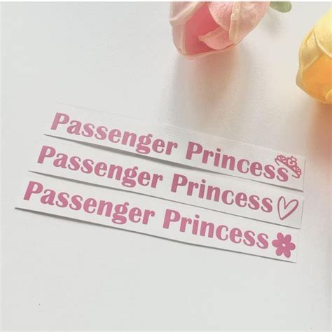 Passenger Princess Car Decals Etsy Ireland